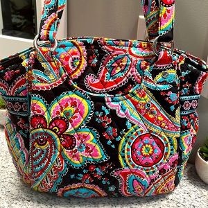 Vera Bradley Persian Print Pleated Tote.EUC